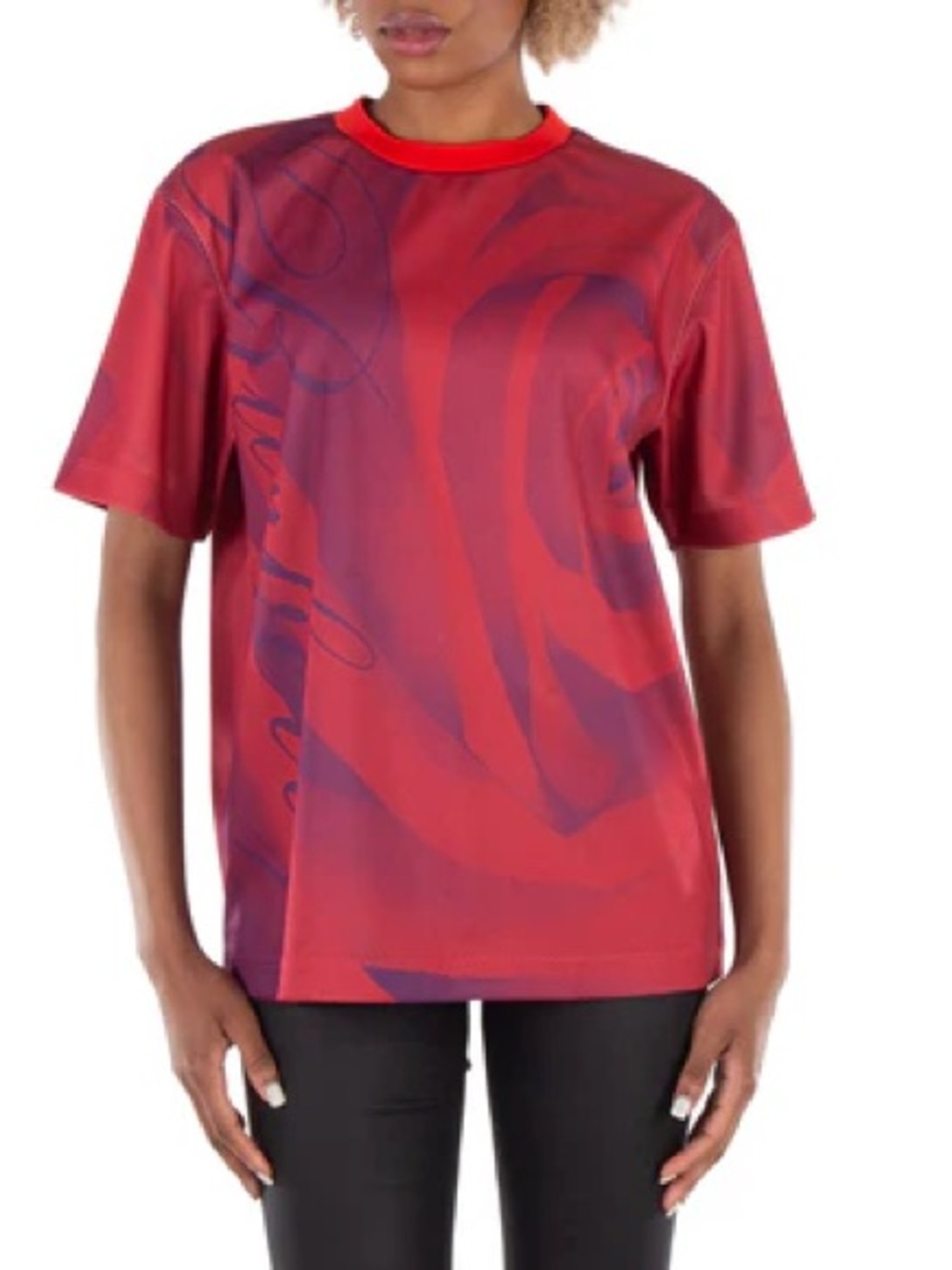 Burberry Red Graphic Crewneck Tee